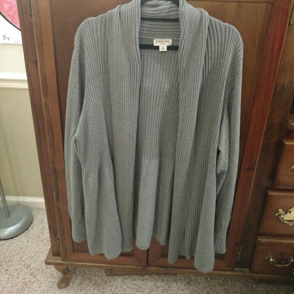 Gray Open Cardigan by St. John's Bay Size 3X